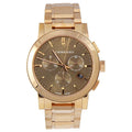 Burberry The City Grey Dial Rose Gold Steel Strap Unisex Watch - BU9754