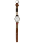 Burberry Utilitarian White Dial Multicolor Leather Strap Watch for Women - BU7863