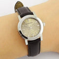 Burberry The City Beige Dial Brown Leather Strap Watch for Women - BU9208