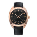 Gucci GG2570 Quartz Black Dial Black Leather Strap Watch For Men - YA142309