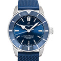Breitling Superocean Heritage II B20 44mm Blue Dial Blue Rubber Strap Mens Watch - AB2030161C1S1