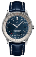 Breitling Navitimer 1 Automatic 41mm Blue Dial Blue Leather Strap Mens Watch - A17326211C1P4