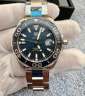 Tag Heuer Aquaracer Calibre 5 Blue Dial Silver Steel Strap Watch for Men - WAY201B.BA0927
