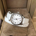 Burberry Utilitarian White Dial White Leather Strap Watch for Women - BU7846