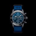 Breitling Superocean Heritage Chronograph 44 Outerknown Blue Dial Blue NATO Strap Watch for Men - M133132A1C1W1