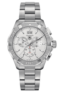 Tag Heuer Aquaracer White Dial Silver Steel Strap Watch for Men - CAY1111.BA0927