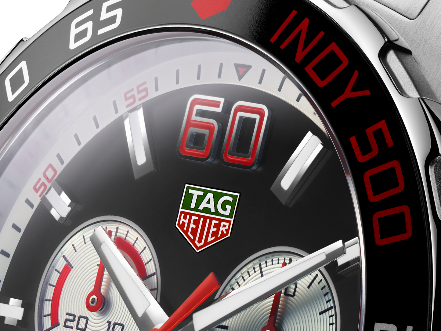 Tag Heuer Formula 1 Indy 500 Special Edition Black Dial Silver Steel Strap Watch for Men - CAZ101V.BA0842