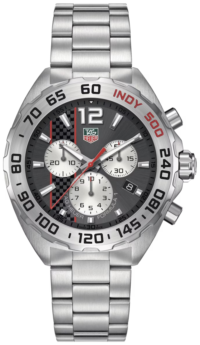 Tag Heuer Formula 1 Chronograph Grey Dial Silver Steel Strap Watch for Men - CAZ1114.BA0877