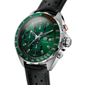 Tag Heuer Formula 1 Calibre 16 Automatic Chronograph Green Dial Black Leather Strap Watch for Men - CAZ2016.FC6473