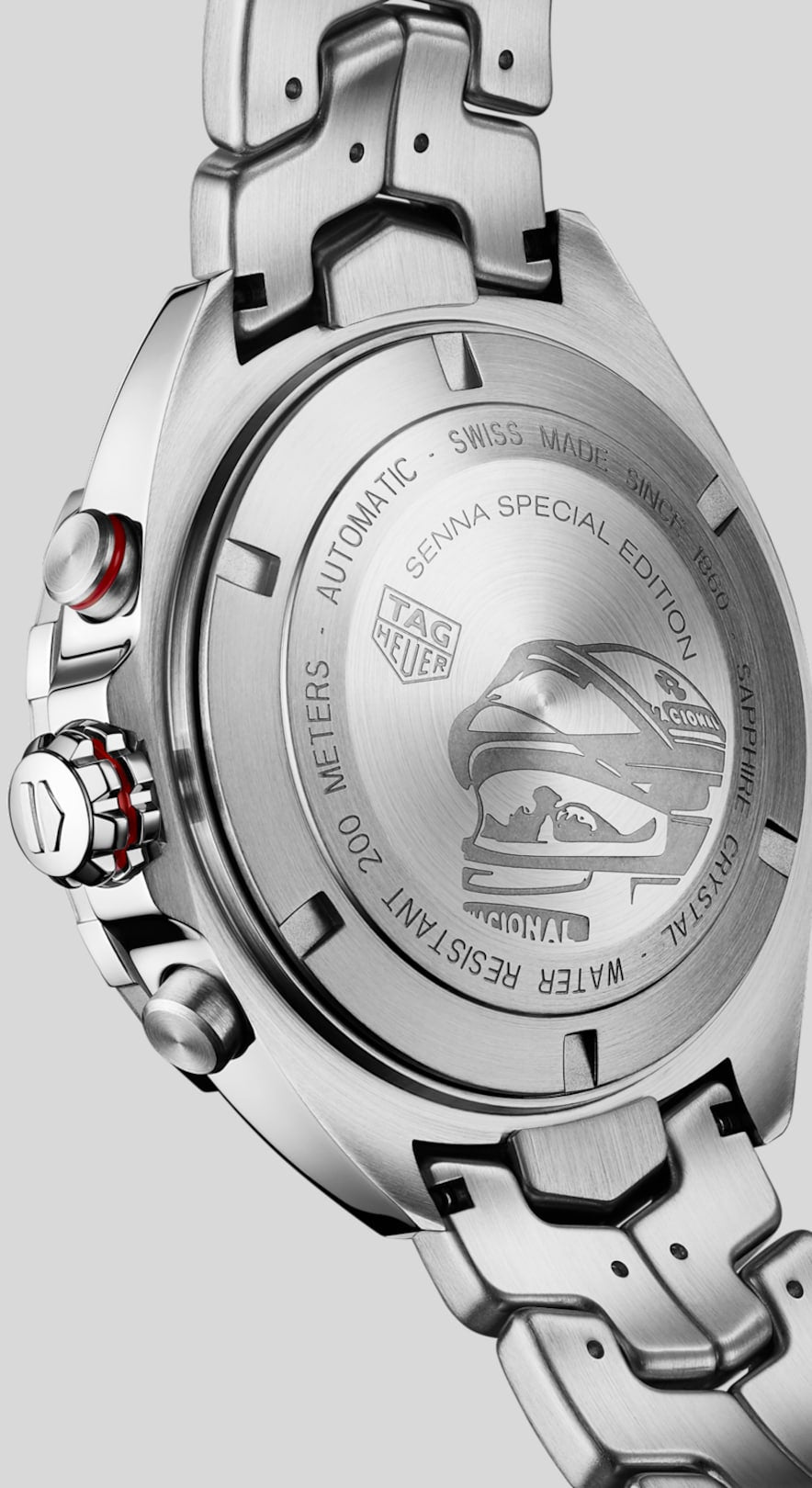 Tag Heuer Formula 1 Chronograph Senna Grey Dial Silver Steel Strap Watch for Men - CAZ201D.BA0633