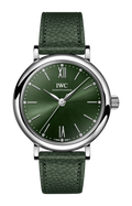 IWC Portofino Automatic Automatic Green Dial Green Leather Strap Watch for Women - IW357412
