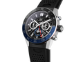 Tag Heuer Carrera Automatic Chronograph Steel & Ceramic Black Dial Black Rubber Strap Watch for Men - CBG2A1Z.FT6157