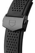 Tag Heuer Carrera Automatic Chronograph Black Dial Black Rubber Strap Watch for Men - CBG2A90.FT6173
