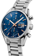Tag Heuer Carrera Automatic Chronograph Blue Dial Silver Steel Strap Watch for Men - CBK2115.BA0715