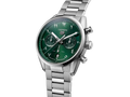 Tag Heuer Carrera Automatic Chronograph Limited Edition Green Dial Silver Steel Strap Watch for Men - CBN2014.EB0240