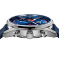Tag Heuer Carrera Chronograph Blue Dial Blue Leather Strap Watch for Men - CBN201D.FC6543