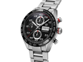 Tag Heuer Carrera Chronograph Black Dial Silver Steel Strap Watch for Men - CBN2A1AA.BA0643