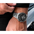 Tag Heuer Carrera Automatic Chronograph Black Dial Silver Steel Strap Watch for Men - CBN2A1B.BA0643