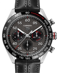 Tag Heuer Carrera Porsche Chronograph Special Edition Black Dial Black Leather Strap Watch for Men - CBN2A1F.FC6492