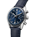 Tag Heuer Carrera Chronograph Blue Dial Blue Leather Strap Watch for Men - CBS2212.FC6535