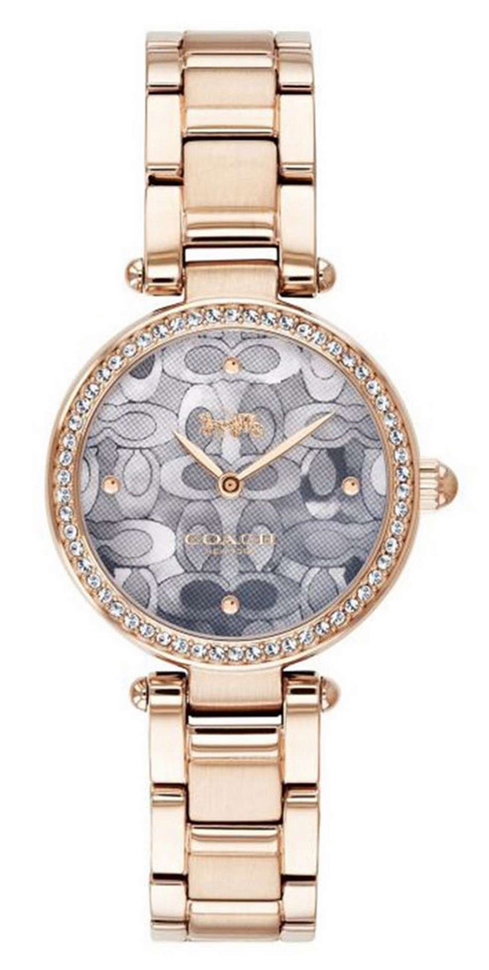 Coach Park Crystal Dial Rose Gold Steel Strap Watch for Women  - 14503226