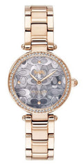 Coach Park Crystal Dial Rose Gold Steel Strap Watch for Women  - 14503226