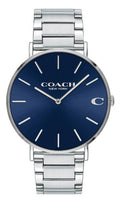 Coach Charles Blue Dial Silver Steel Strap Watch for Men - 14602429