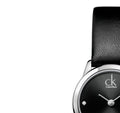 Calvin Klein Minimal Black Dial Black Leather Strap Watch for Women - K3M231CS