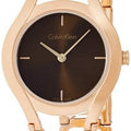 Calvin Klein Class Brown Dial Rose Gold Steel Strap Watch for Women - K6R2362K