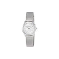 Calvin Klein Minimal White Dial Silver Mesh Bracelet Watch for Women - K3M23126