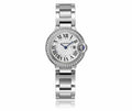 Cartier Ballon Bleu De Cartier Diamonds White Dial Silver Steel Strap Watch for Women - W4BB0015