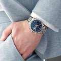 Tag Heuer Carrera Chronograph 41mm Blue Dial Silver Steel Strap Watch for Men - CBK2112.BA0715