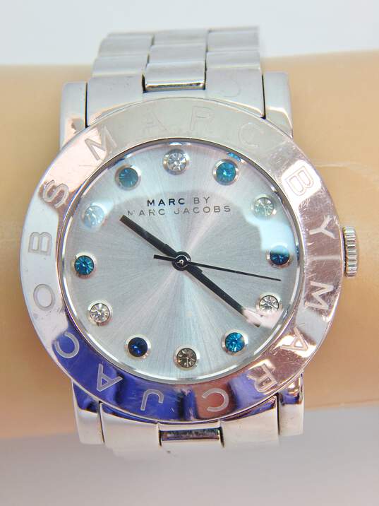 Marc Jacobs Amy White Dial Silver Steel Strap Watch for Women - MBM3140