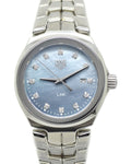 Tag Heuer Link Quartz Diamonds Blue Mother of Pearl Dial Silver Steel Strap Watch for Women - WBC1313.BA0600