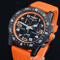 Breitling Endurance Pro Black Dial Orange Rubber Strap Watch for Men - X82310A51B1S1