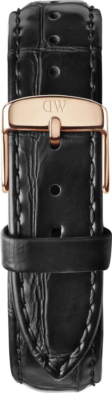 Daniel Wellington Classic Reading White Dial Black Leather Strap Watch For Women - DW00100041