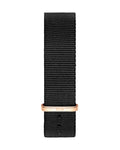 Daniel Wellington Classic Cornwall Black Dial Black NATO Strap Watch For Women - DW00100150