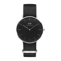 Daniel Wellington Petite Cornwall Black Dial Black Nylon Strap Watch For Women - DW00100248