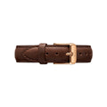 Daniel Wellington Classic Petite Bristol Black Dial Brown Leather Strap Watch For Women - DW00100165