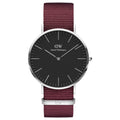 Daniel Wellington Classic Roselyn Black Dial Red NATO Strap Dial Watch For Women - DW00100270