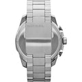 Diesel Mega Chief Chronograph Blue Dial Silver Steel Strap Watch For Men - DZ4417