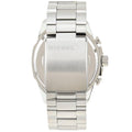 Diesel Mega Chief Chronograph White Dial Silver Steel Strap Watch For Men - DZ4477