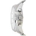 Diesel Mega Chief Chronograph White Dial Silver Steel Strap Watch For Men - DZ4477