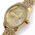 Diesel Mini Daddy Gold Dial Gold Steel Strap Watch For Men - DZ7306