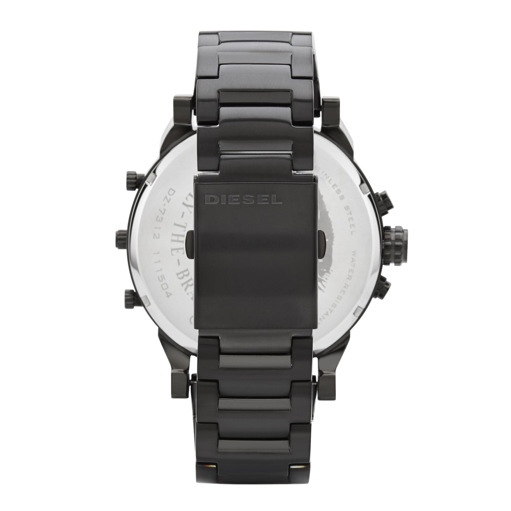 Diesel Mr Daddy 2.0 Chronograph Black Dial Black Steel Strap Watch For Men - DZ7396