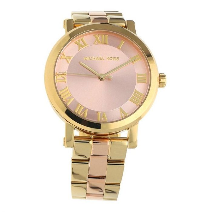Michael Kors Norie Gold Dial Two Tone Steel Strap Watch for Women - MK3586
