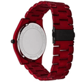 Michael Kors Slim Runway Quartz Black Dial Red Steel Strap Watch for Men - MK8712