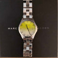 Marc Jacobs Henry Yellow Dial Silver Steel Strap Watch for Women - MBM3201