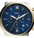 Fossil Neutra Chronograph Blue Dial Two Tone Steel Strap Watch for Men - FS5706
