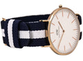 Daniel Wellington Classic Glasgow White Dial Two Tone NATO Strap Watch for Men - DW00100004